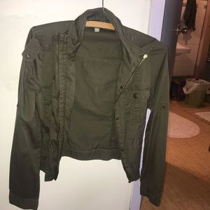Green utility jacket